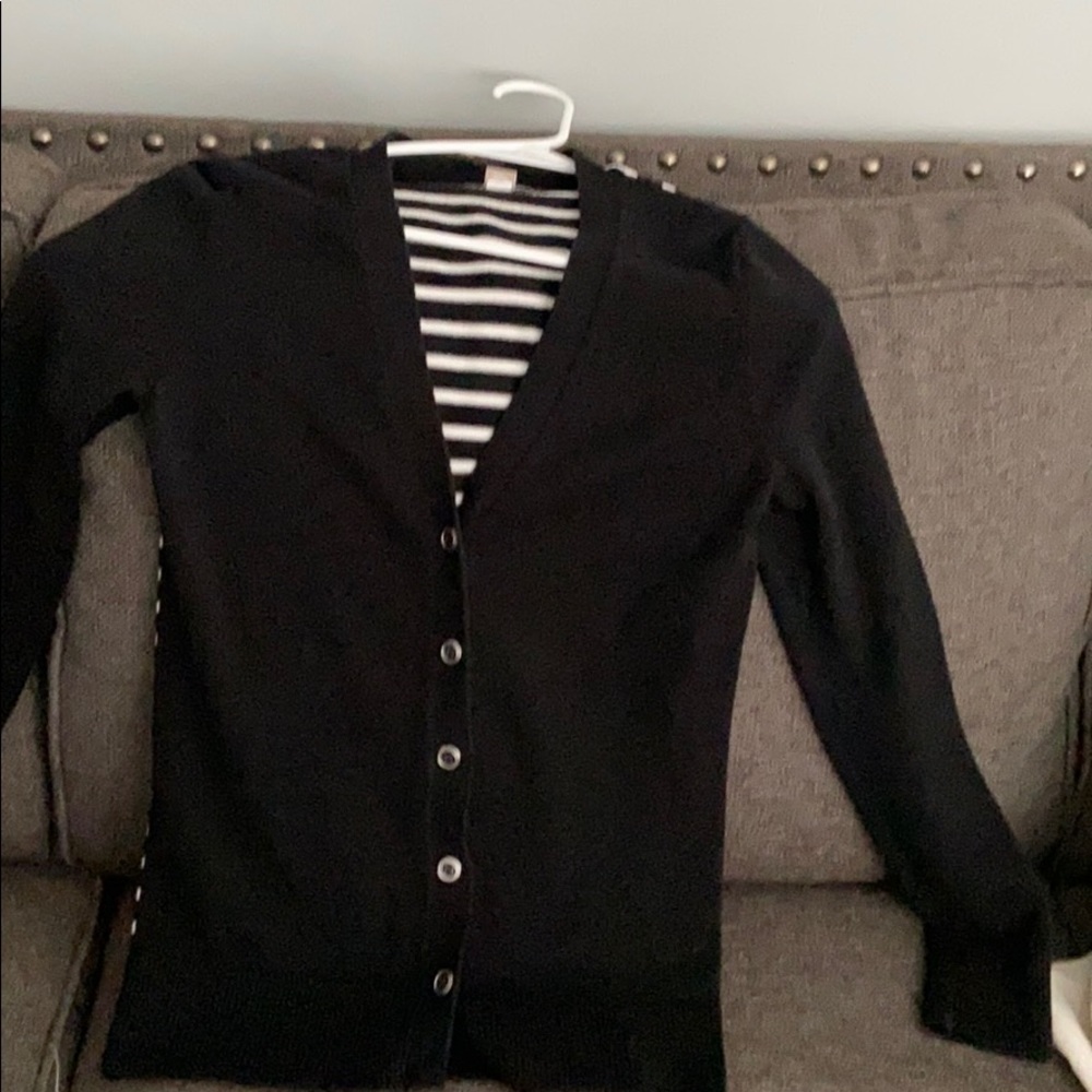 Striped back cardigan, gently used